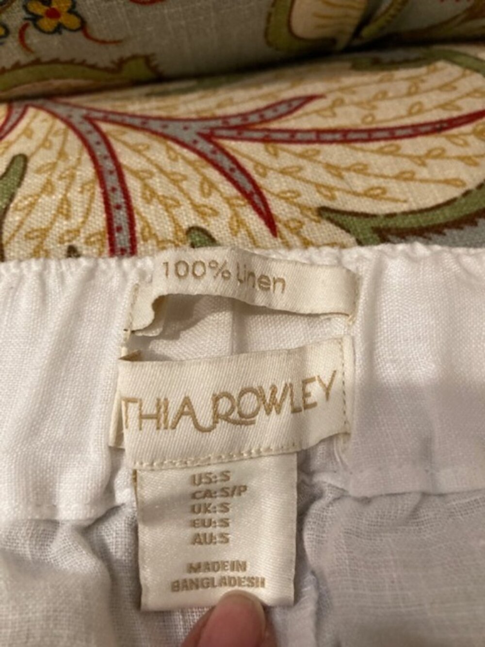 Cynthia Rowley 100% Linen Slacks in Winter White